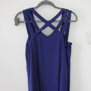 Crossed strap formal dress
